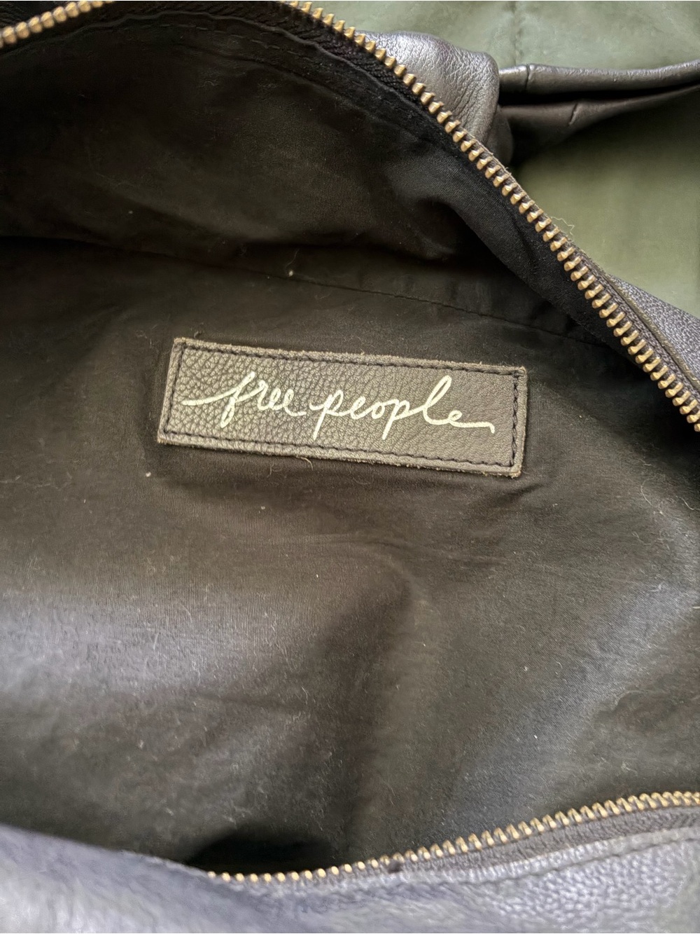 Free People Lilith Black Leather Sling/Shoulder Bag with vintage silver Hardware - Picture 4 of 13